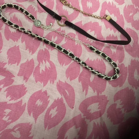 A set of 2 black chokers, EOFY Deal free Crystal with purchase - Picture 2 of 3
